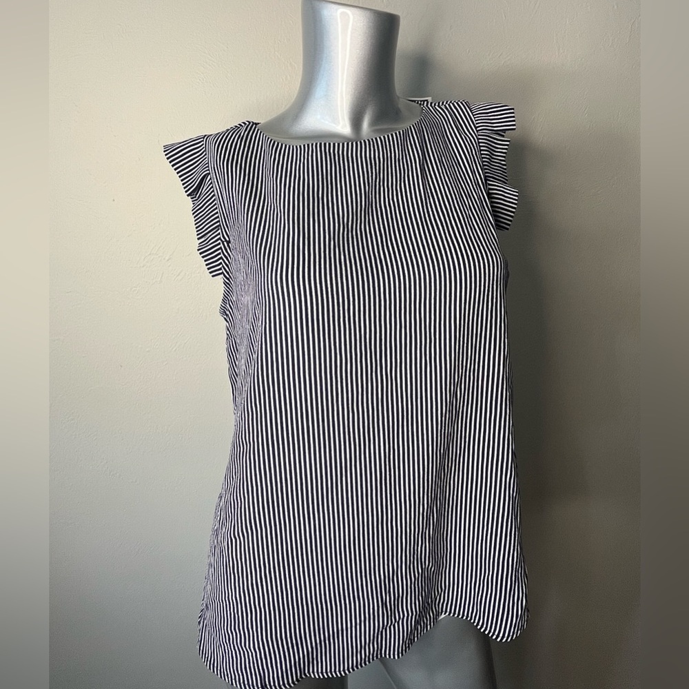 Navy striped top